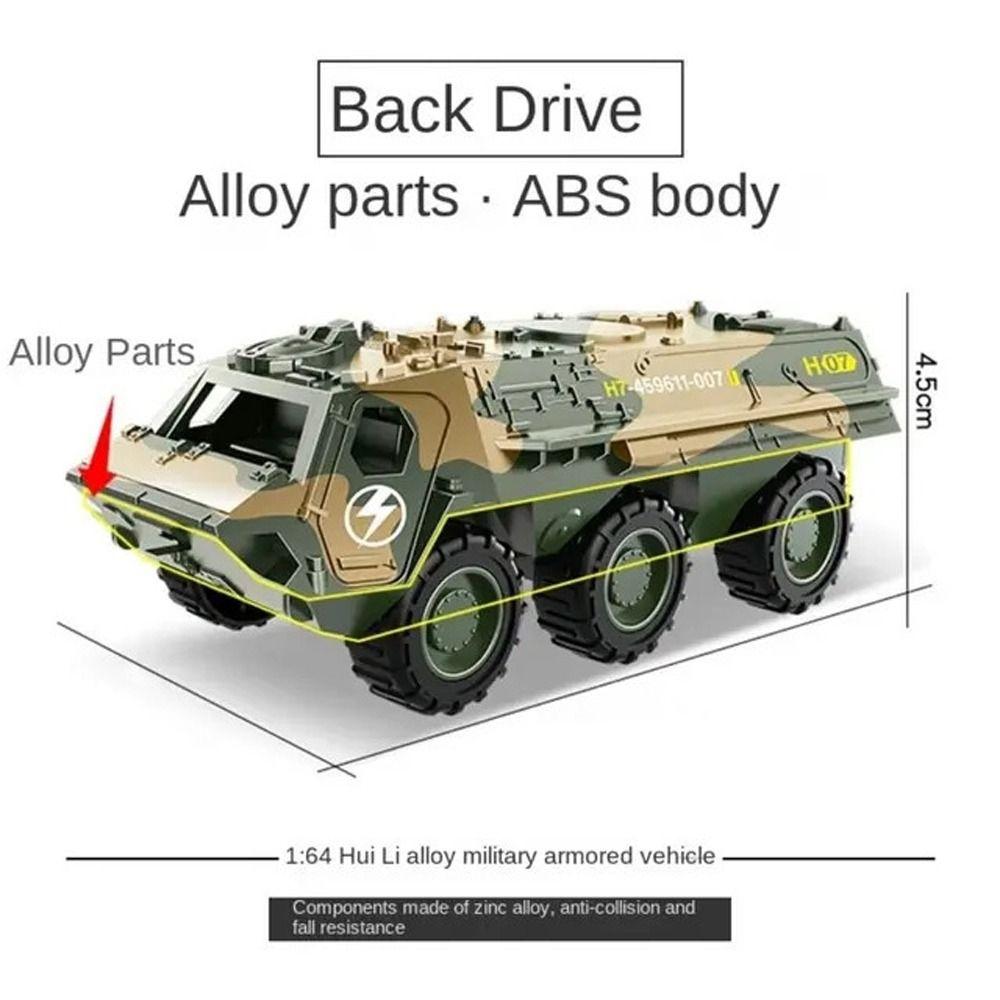 Simulation Tank Model Car Model Toy Armored Vehicle Toy Ornaments Pull Back Cars Children's Toy