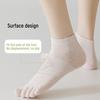 1 пара хлопковых коротких носков с пятью пальцами для женщин и девушек, дышащие, влагоотводящие, с раздельными пальцами, повседневные, для пилатеса, йоги, спортзала, фитнеса, спортивные носки для ежедневной носки