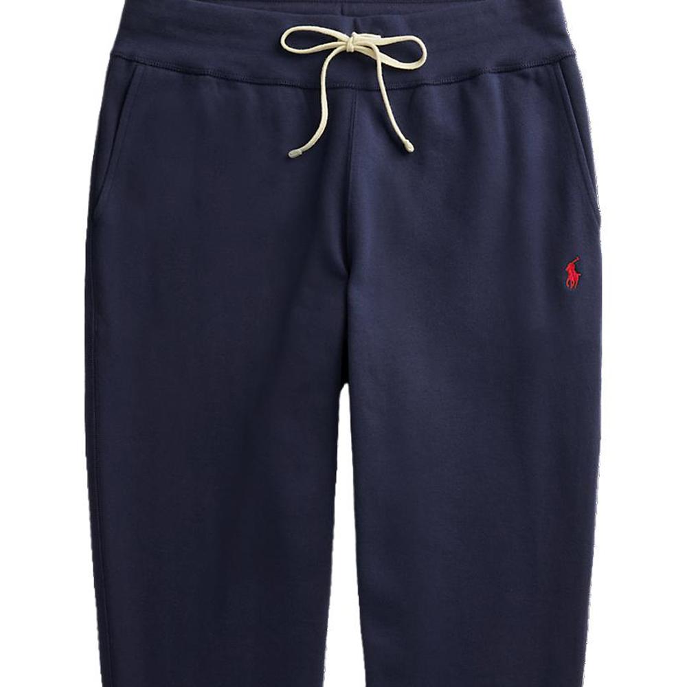 Polo Ralph Lauren Весна-Лето 23 Однотонные Трикотажные Спортивные Штаны с Вышитым Логотипом, Шнурком и Манжетами Мужские Брюки Синий MNPOPNT1BQ20053-410