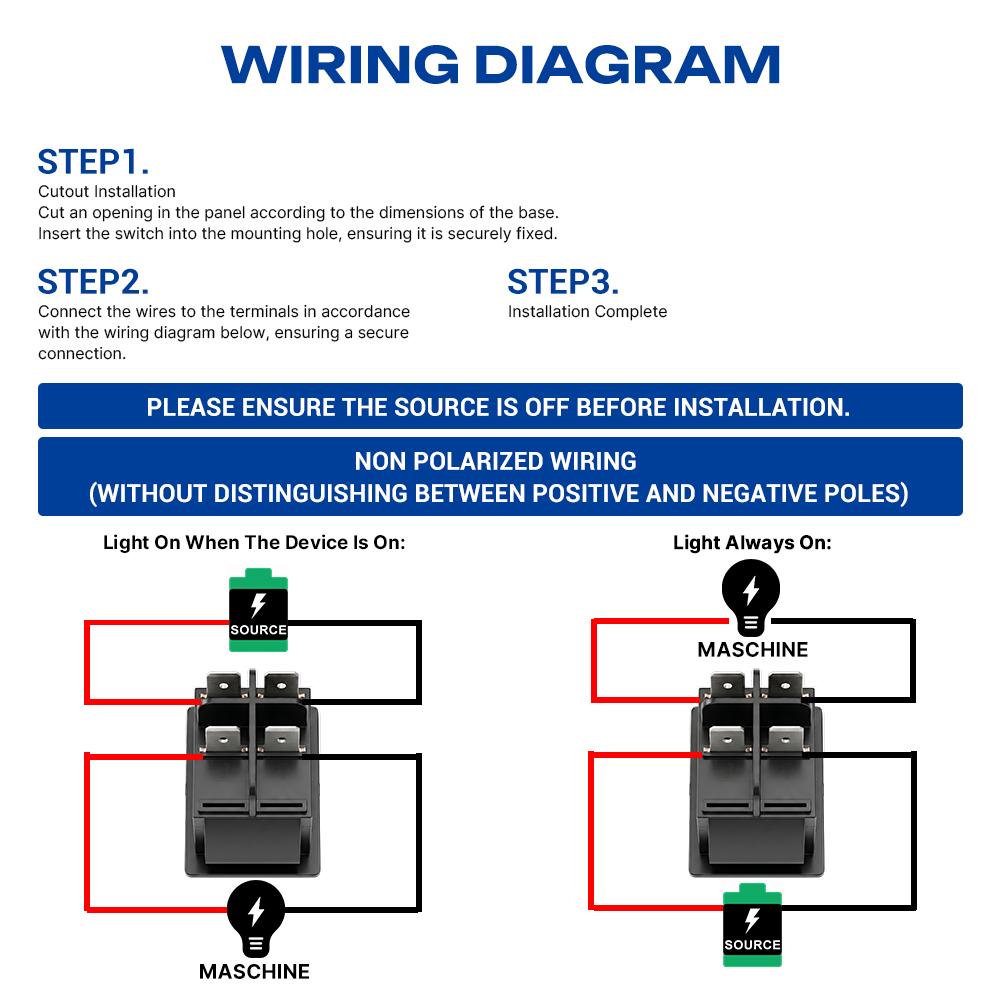 FILN 3PCS KCD4 Rocker Switch 15A 4Pin ON-OFF PA66 Flame-Retardant Power Push Button Switch for RV Car Marine Control Panel