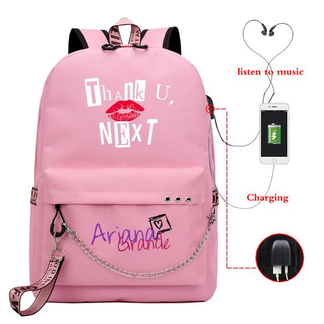 Mochila Ariana Grande, маленький рюкзак, женские рюкзаки, милые школьные сумки для девочек-подростков, рюкзак для ноутбука