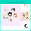 Creative Animal Couple Brooch Cool Cartoon Tai Chi Fish Black And White Rabbit Design