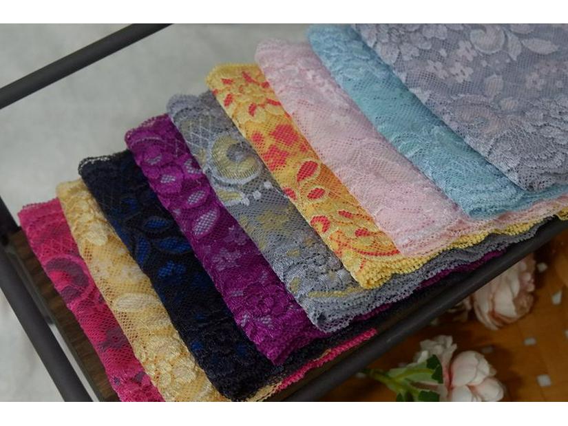 Двухцветная эластичная кружевная тесьма для DIY одежды и аксессуаров