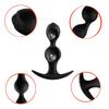 Silicone Vagina Anal Dilator Back Court Pull Bead Butt Plug with Metal Ball Sex Toys for Men and Women Gay Sex Toys Adult Toys