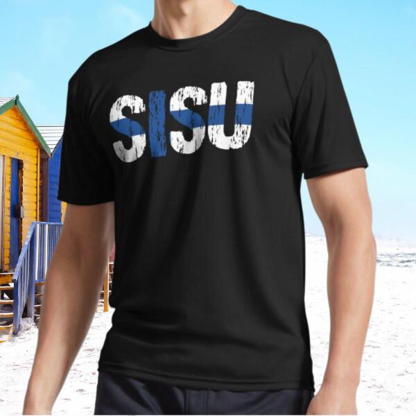 Новая футболка Sisu с финским флагом, потертая, активная, смешная, размеры S - 5XL