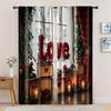 2pc, Happy Valentine's Day Drapes Happy Valentines Day Machine Washable Fabric,Without Electricity Versatile Suitable for