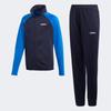 Adidas B ESSENTIALS Трикотажная тренировочная куртка и брюки Размер 150 Легенда Спортивный костюм, Джерси, Комплект, (145-155 см), FTN26, Чернила/Синий