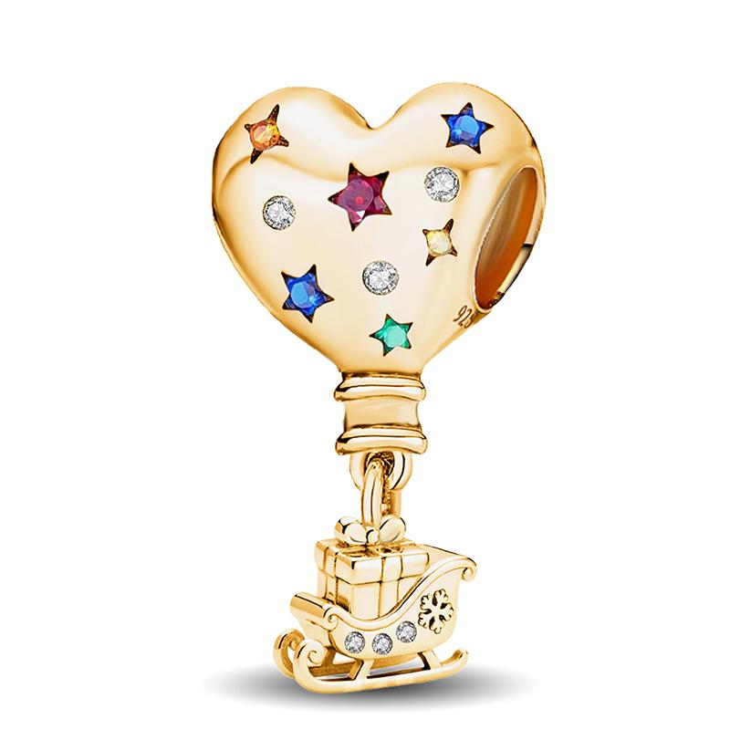 Медь Любовь Сердце Светлячок Золотая Серия Шармы Подходят для DIY Изготовления Браслета Ожерелья Подарок Высокое Качество Изысканные Ювелирные Изделия