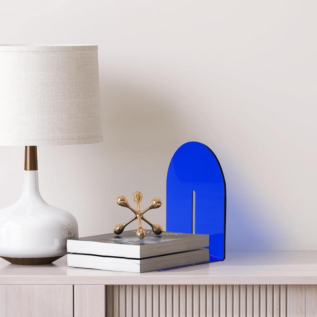 Non-Skid Decorative Book Stoppers - Durable Acrylic Design - Ideal for Study, Office, and Home Decor - Premium Book Accessories