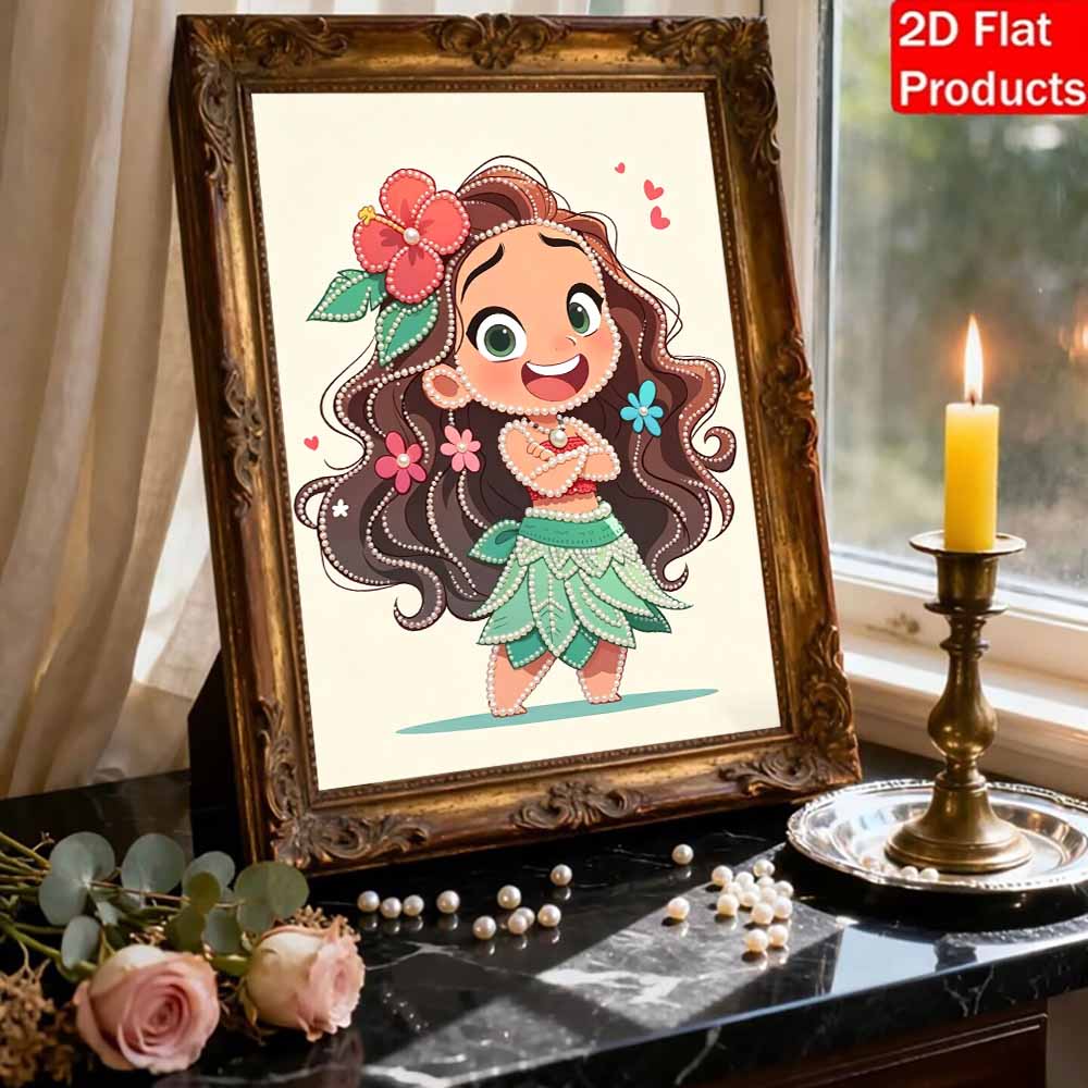 Disney Жемчужная Живопись Детство Моаны Ручная Работа DIY Жемчужные Камни Картины Поделки Особая Форма Домашний Декор Стен