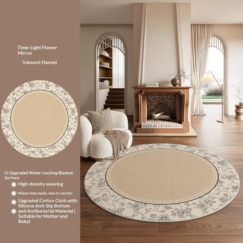 Круглый ковер Гостиная Высококлассный Французский Антикварный Стиль Спальня Прикроватный Плед Гардеробная Раздевалка Коврик для пола