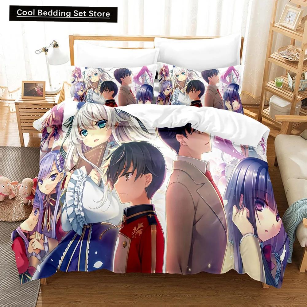 3D Anime Seirei Gensouki Bedding Set,Duvet Cover Comforter Bed Set Quilt Cover Pillowcase,King Queen Twin Size Boys Girls Adults