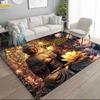 1PC Custom Name Buddha Lotus Enlightenment Theme Floor Mat Ideal for Living Room, Game Rooms, Office, Bedroom,Floor Mat Playful Design