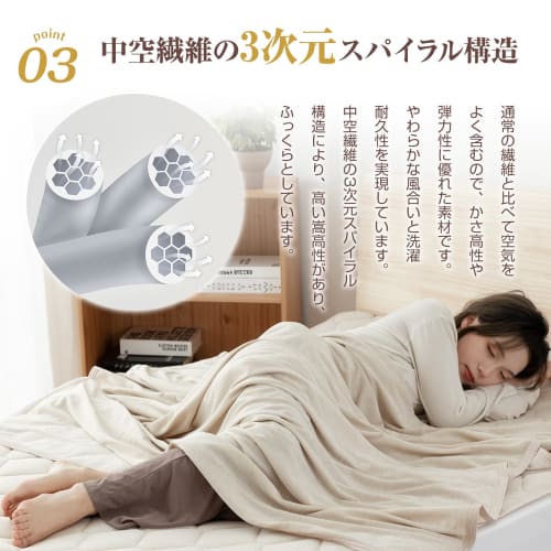 Fuwawa Double 100% Cotton Mattress Pad (Teijin Mighty Top Filling) Washable, Antibacterial, Odor-Resistant, and Dust Mite-Resistant, All-Season, with