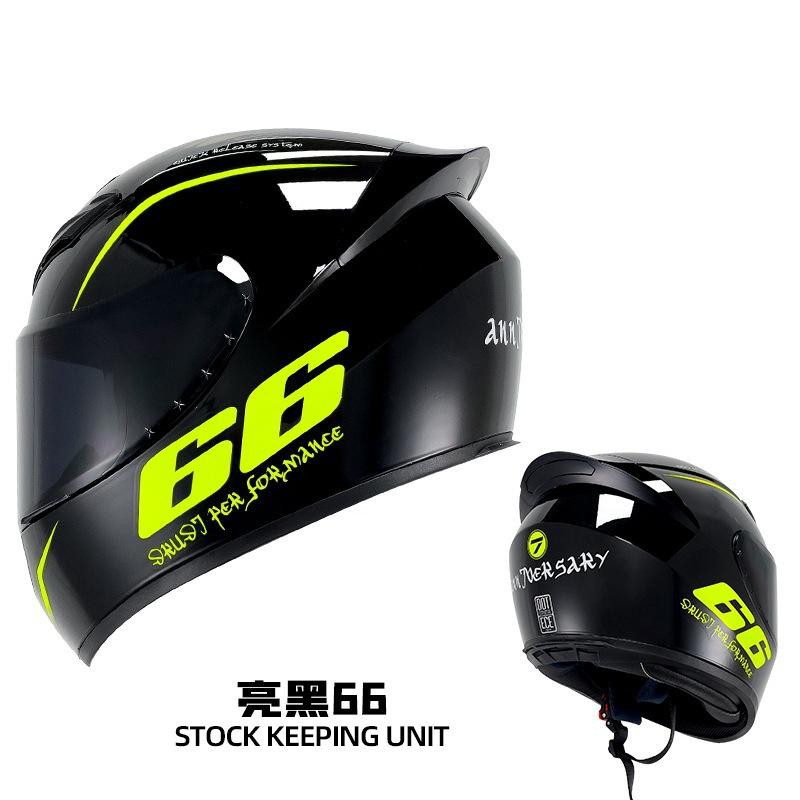 New QK111 Four-Season Full-Face Motorcycle Helmet Unisex Riding Helmet for Adults with Clear or Black Lens Available
