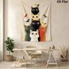 Happy Animal Cats Pattern Home Decor Tapestry, Wall Hanging, Decorative RV Wall Cloth.MGT0918421