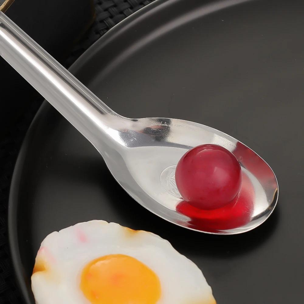 10 шт. десертная ложка с рисунком орхидеи из нержавеющей стали, столовые ложки, практичная суповая ложка для дома