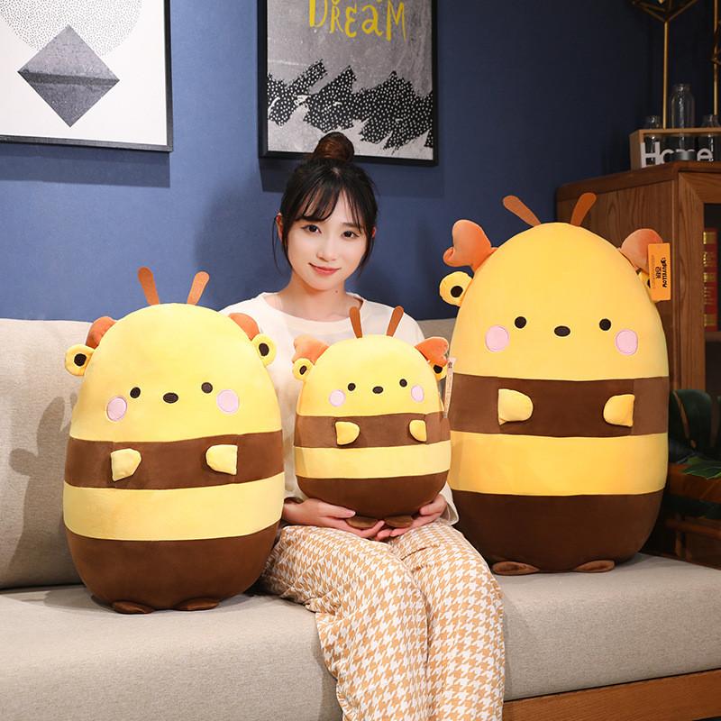 Yellow Delightful Bee Plush Toy For Creative Sleep And Stylish Decoration Sofa