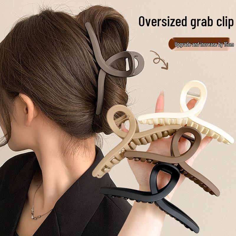 Matte Large Volume Shark Hair Clip - High-End Hairstyle Accessory for Women