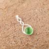 Green Cat's Eye Gemstone Jewelry, 925 Solid Sterling Silver Jewelry, Handmade Spiritual Jewelry For Wedding Gift