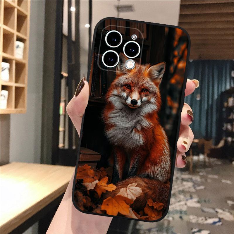 Чехол для телефона Carcasa Funda Для iPhone 17 Pro Max 17 Air 16 15 14 13 Pro Max 15 16 Pro 15Plus Милая лиса
