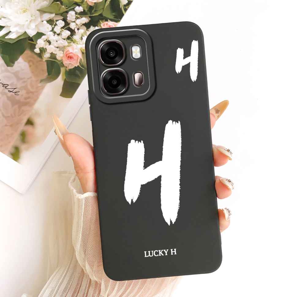 For Oppo A6s 5G CPH2789 Case Fashion Lucky Letters A-Z Silicone Back Cover For Oppo A 6s A6S 5G 6.75" Phone Cases Bumper Fundas
