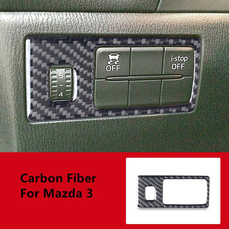 Углеродное волокно автомобильная дверь, панель переключения передач, центральное управление, декоративная крышка, наклейки для салона автомобиля Mazda 3 Axela