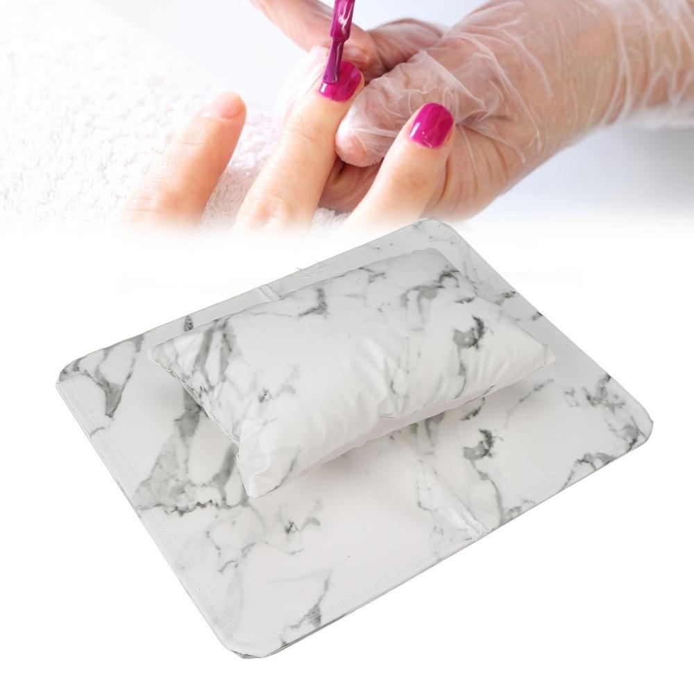 2pcs Detachable Nail Art Pillow PU Leather Nail Arm Rest Pillow Hand Cushion Mat For Nail Tech