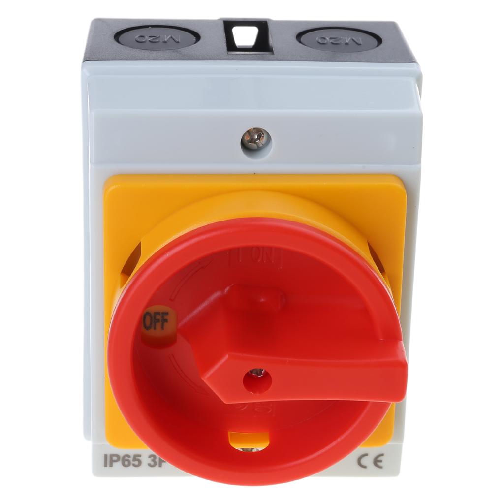 Weatherproof Switches Water & Dust Resistan Main Switches Circuit Breaker 4-Pin Rotary Switches with Plastic Housing