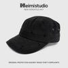 25 Early Autumn New High-end Flat-top Military Hat Cotton Korean Hat Women's Fashion Sunshade Sunscreen Breathable Hat
