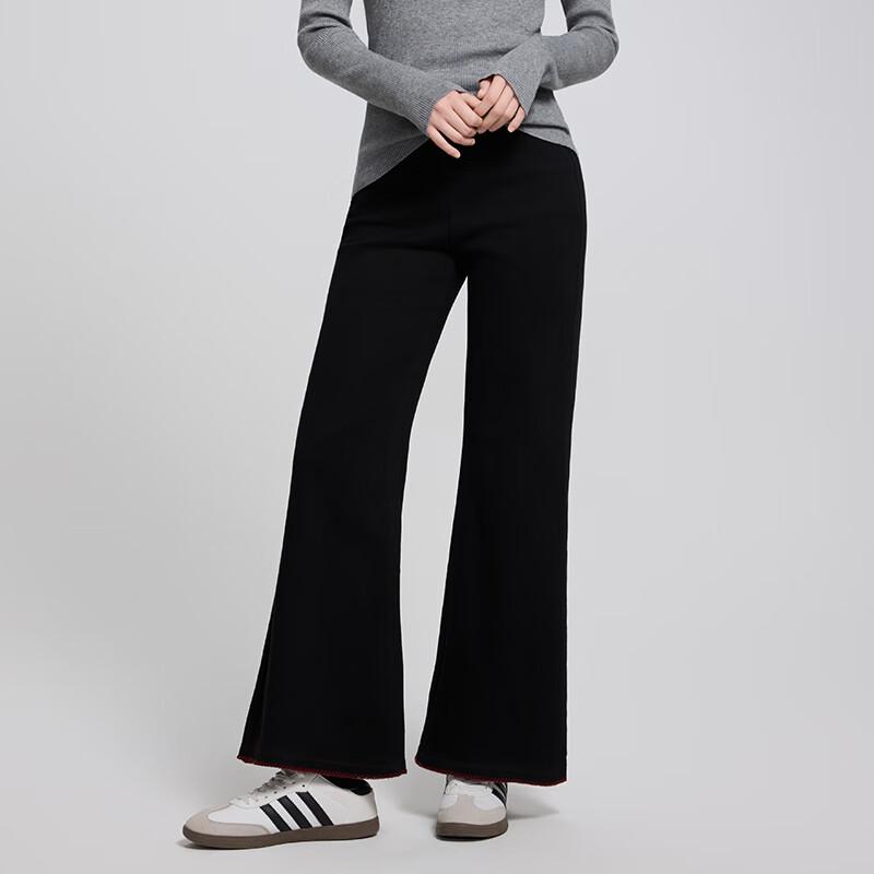 Women's High-Waist Fleece-Lined Flared Denim Jeans