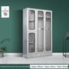 WEZHO 304 Stainless Steel 8-Door Glass Storage Cabinet