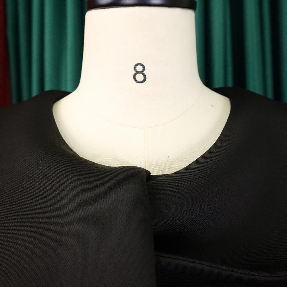 Женское платье большого размера на весну и осень, модное платье со средними рукавами, женское элегантное цельное лоскутное платье-футляр