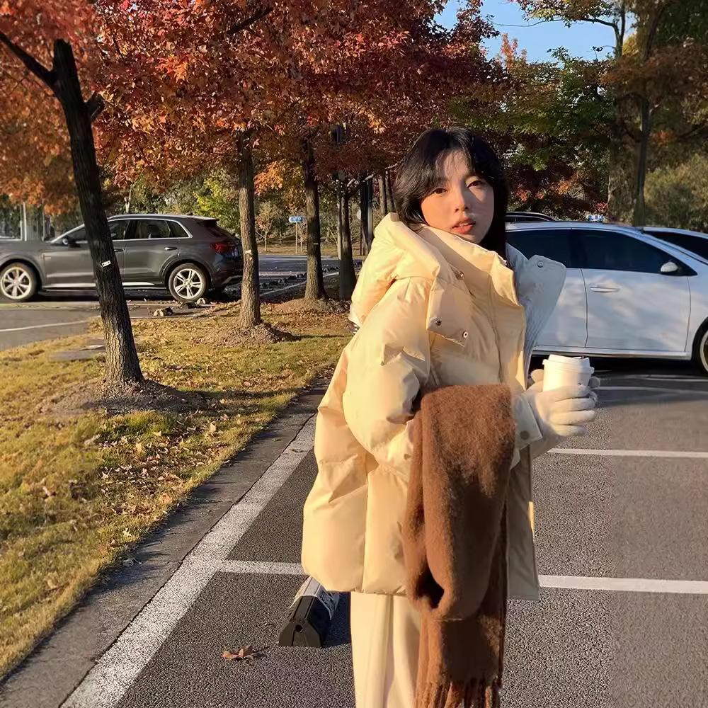 Женский пуховик Зима 2025 Новый Маленький Короткий Утолщенный Пух Белой Утки Высококлассный Жакет Тренд