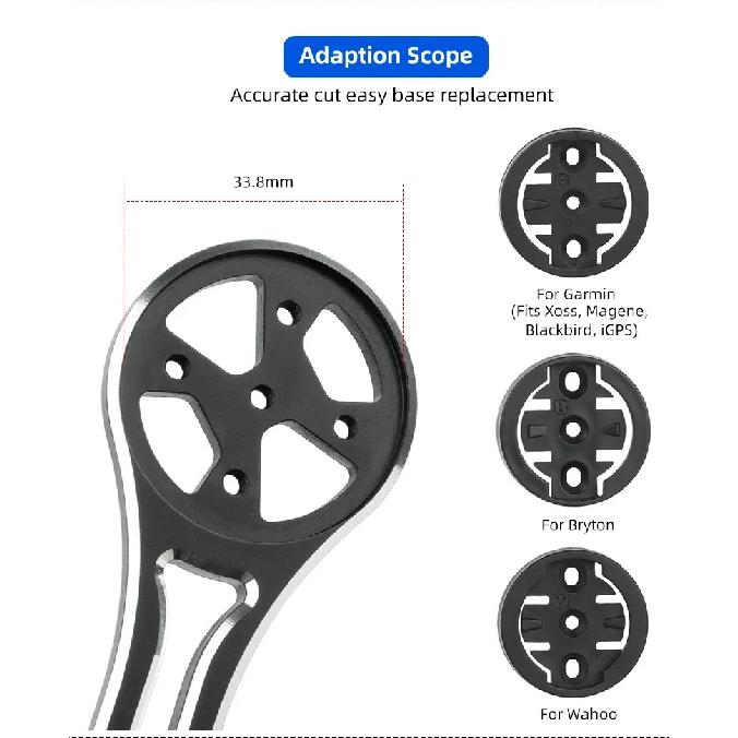 Out Front Computer Mount for Road Bike Integrated Handlebar Aluminum Alloy Stopwatch Holder Rack Fits Garmin/Bryton Bicycle Part