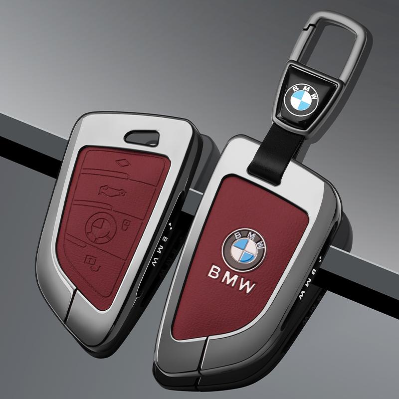 AAAXE1 Leather Car Key Case Cover Shell Keychain For BMW 1 3 5 7 Series X1 X3 X4 X5 F10 F15 F16 F20 F30 F18 F25 M3 M4 E34  Car stickers