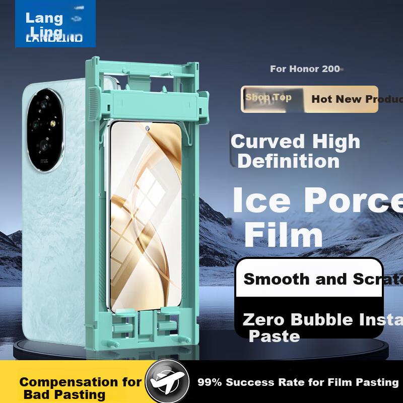 Ice Ceramic Film for Honor 200 Phone Screen Protector Hydrogel Film, Easy Application, Shockproof, No Black Edge, Full-Screen Coverage