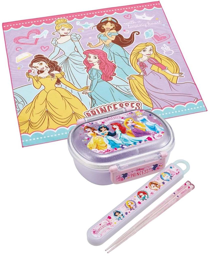 Skater Lunch Cloth for Made in Disney Princess Children's Lunchboxes, 43x43cm, Japan, 24, Girl, KB4-A