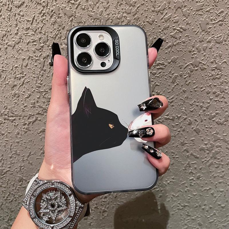 Чехлы с милым котом и собакой с леопардовым рисунком для iPhone 11, 12, 13, 15 Pro Max Plus, мини-противоударный чехол-бампер для iPhone 14, 7, XS X, защитный чехол для телефона