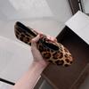 Sheepskin Version of Horsehair Round Head with Low Heel Versatile Leopard Print Mary Jane Single Shoes Women's Spring and Autumn