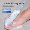 Premium Soft Bristle Foot Brush with Toe Separator - Cleans Dead Skin, Callus Remover, Scrubs Feet and Toes