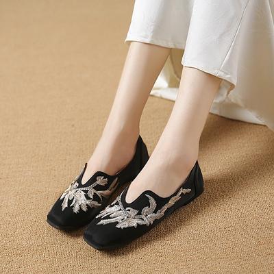 Туфли на плоской подошве с круглым носком, весна/осень, однотонные женские туфли на распродаже 2024 года, модные туфли на плоской подошве в этническом стиле Sapatos Baixos Femininos