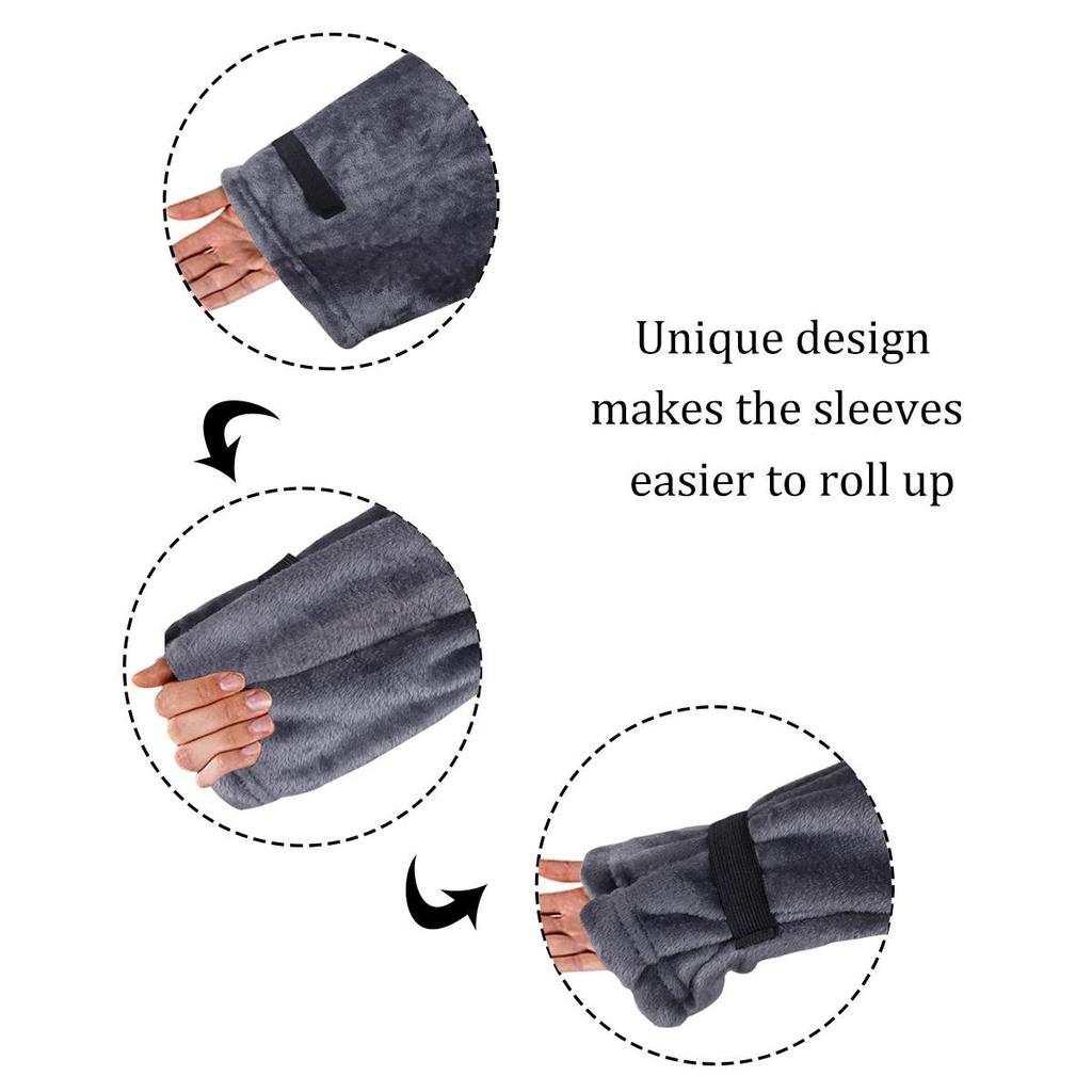 Приграничный ТВ-плед с карманом - Носимый, Антистатический и Многофункциональный Фланелевый Флисовый Плед