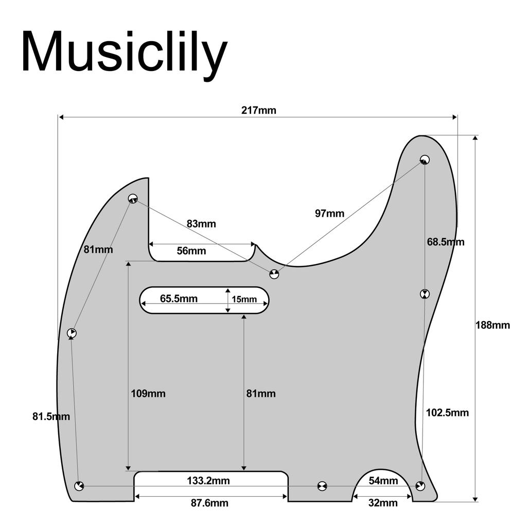 Musiclily Pro Telecaster made in for Fender Japan Telecaster electric black pearl 4P 8-hole pickguard, Japan, guitars,