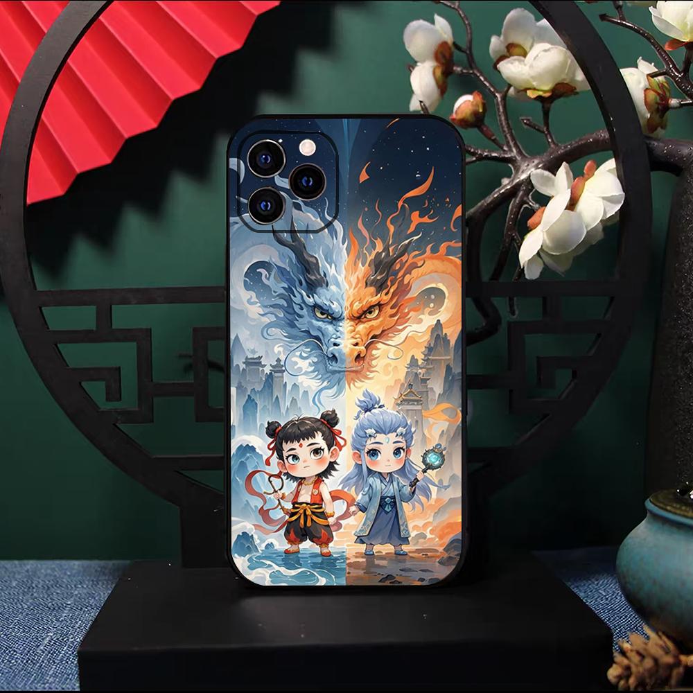 Китайский фильм Нэчжа Чехол для телефона Для IPhone 17 Pro Max 16 15 14 Pro Max 13 11 X Xs Xr 8 7Plus Силиконовый чехол