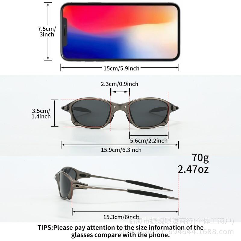 Polarized Sunglasses Metal Frame Oval Lens Outdoor Sports Cycling Fashion Shades