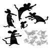 Five Mice Design Style Metal Cutting Dies DIY Scrapbooking Embossing Stencil Paper Craft Album Template
