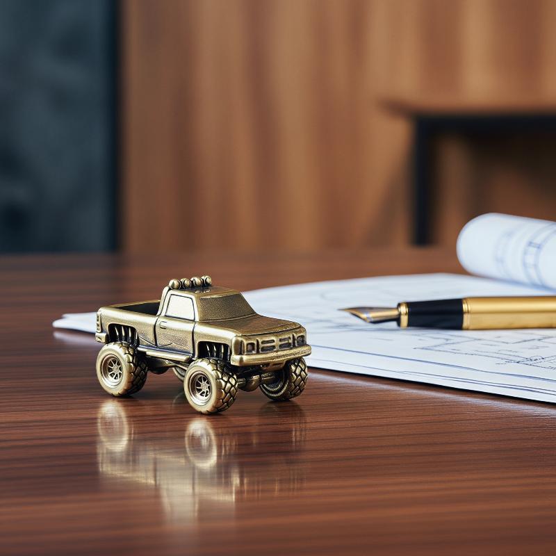 1/2/3/4/5Pcs Solid Brass Mini Pickup Truck Ornament Retro Finish Hand Polished For Home Decor Collection Gifts