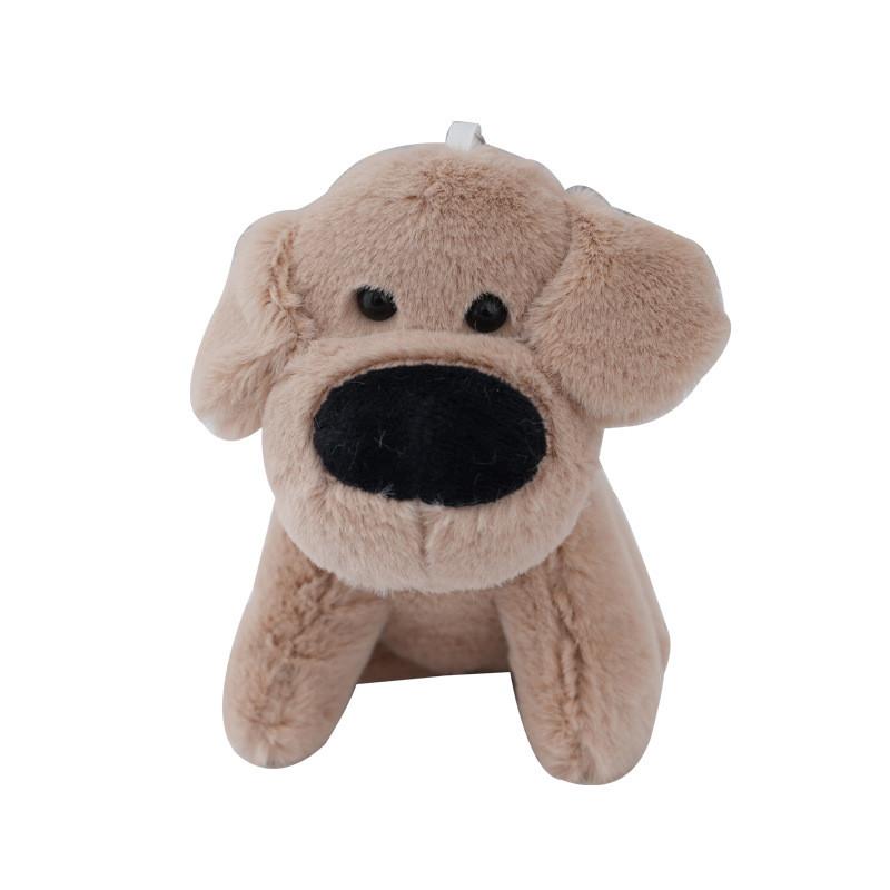 Charming Big Nose Puppy Plush Keychain Adorable Dog Bag Accessory Miniature Toy