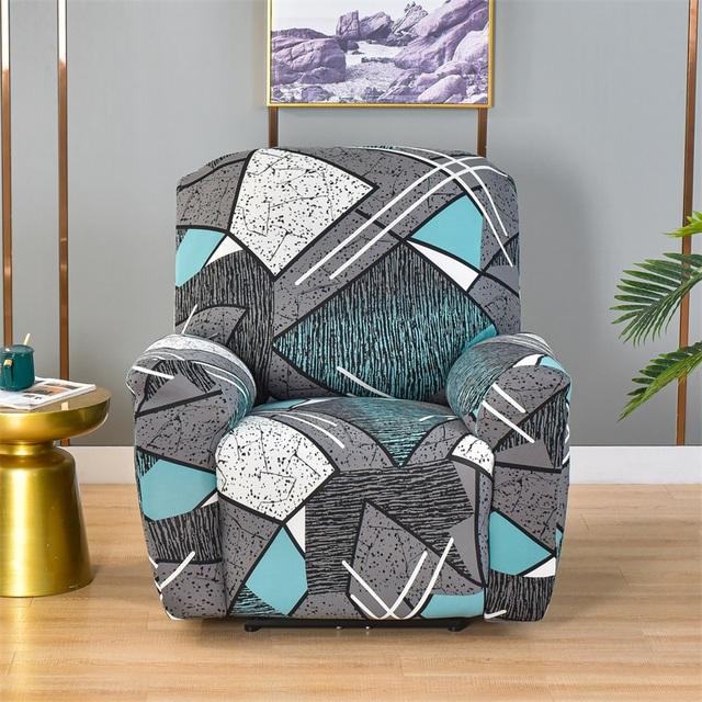 High Stretch Recliner Chair Covers Protector Leather Living Room Recliner Chair Soft Anti -Slip Recliner Chair Slipcover For Home